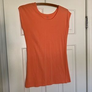 Peach cap sleeve tee from Shade clothing brand